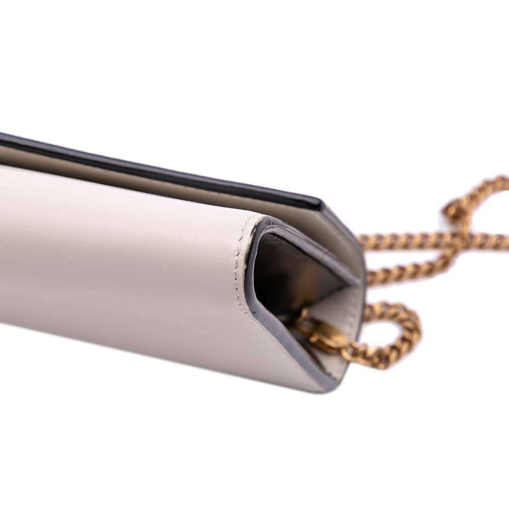 Saint Laurent Bicolor Calfskin Uptown Chain Wallet - Image 10