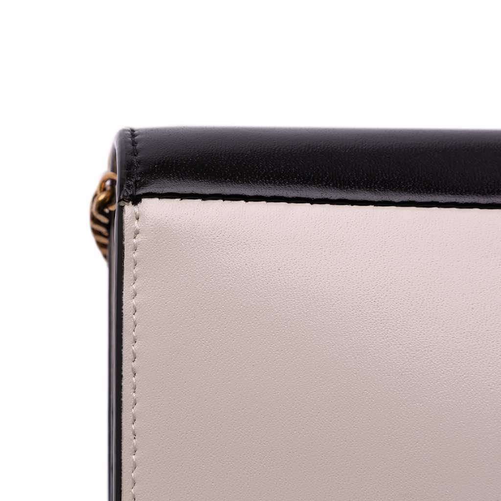 Saint Laurent Bicolor Calfskin Uptown Chain Wallet - Image 11