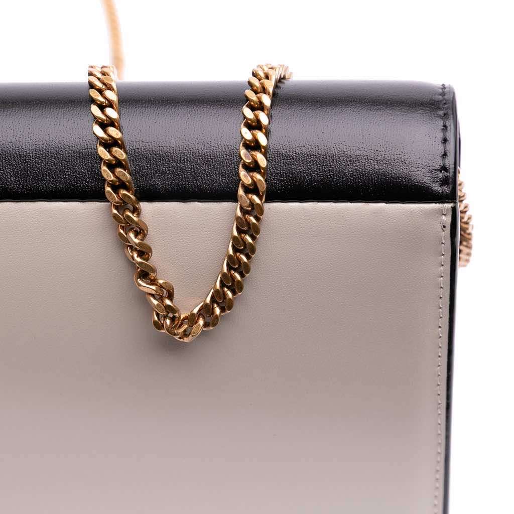 Saint Laurent Bicolor Calfskin Uptown Chain Wallet - Image 12