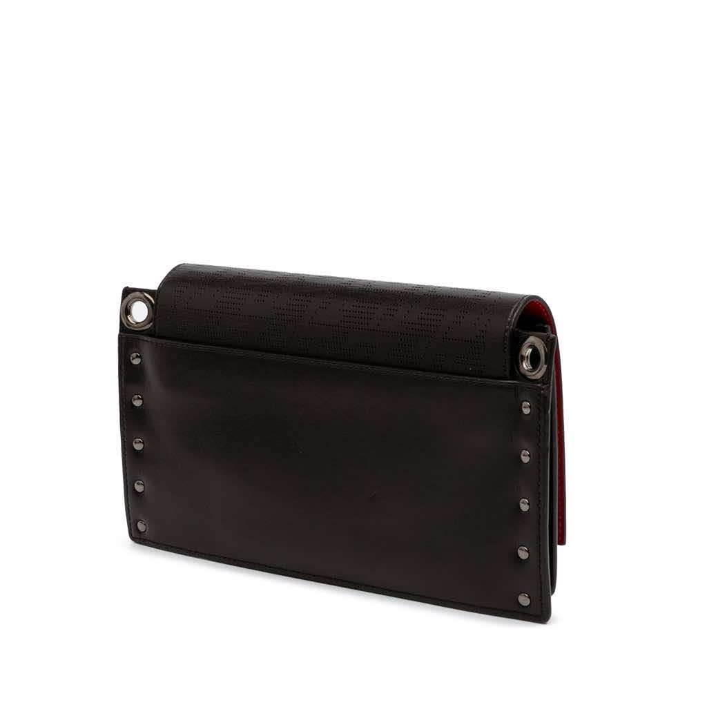 Christian Louboutin Leather Wallstrap Monogram Messenger Bag - Back view