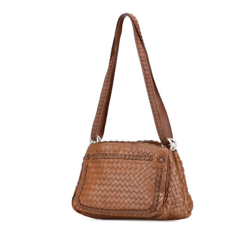Bottega Veneta Nappa Intrecciato Shoulder Bag - Back view
