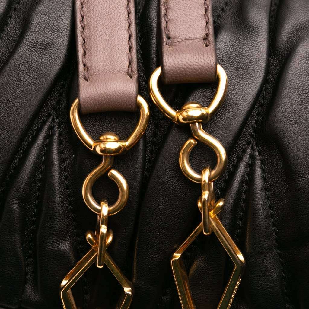 Miu Miu Matelasse Leather Turnlock Tote - Image 10