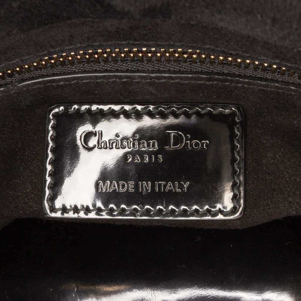 Dior Mini Patent Cannage Studded Supple Lady Dior - Side view