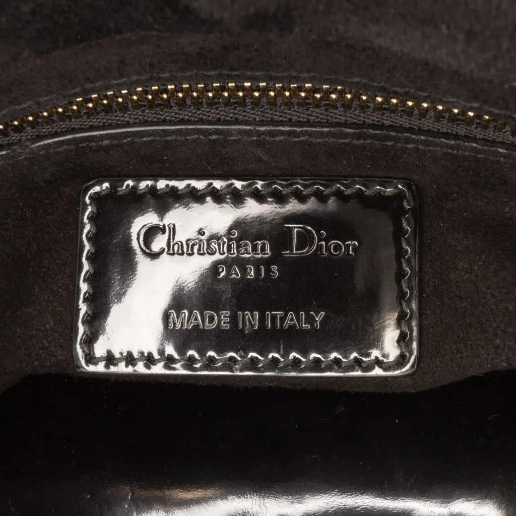 Dior Mini Patent Cannage Studded Supple Lady Dior Black Leather Very good - Box View