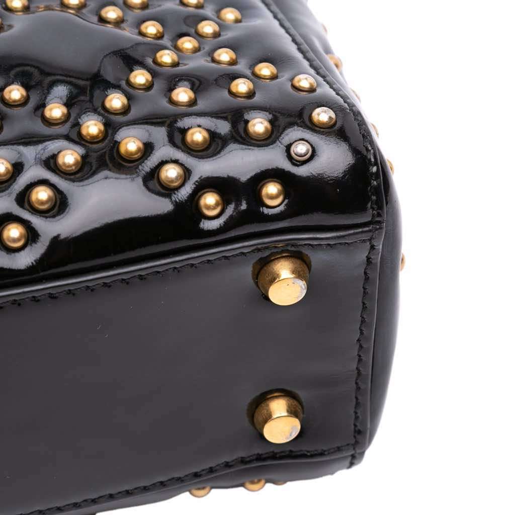 Dior Mini Patent Cannage Studded Supple Lady Dior - Image 10