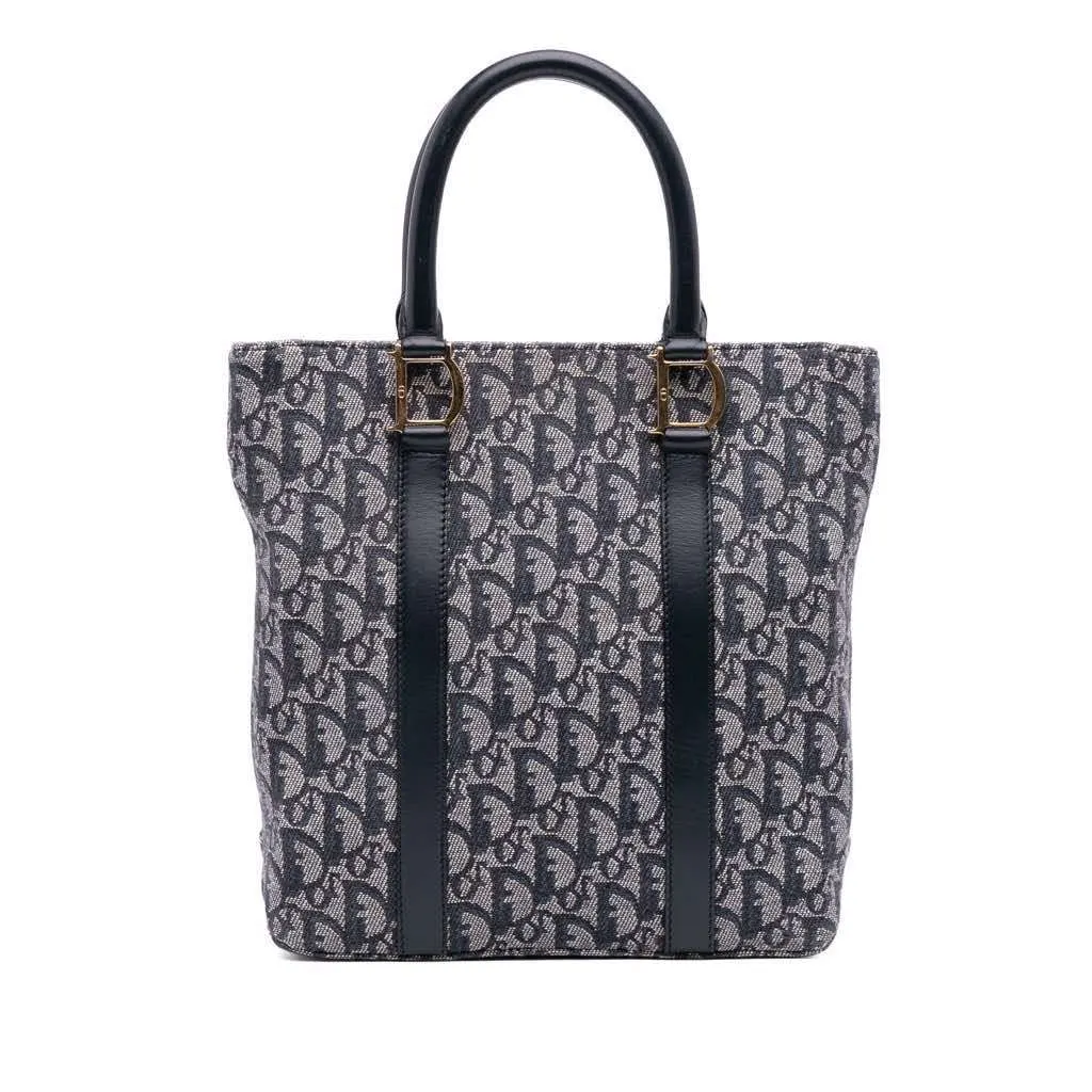 Dior Diorissimo Trotter Canvas Tote Blue Canvas Very good - Front View