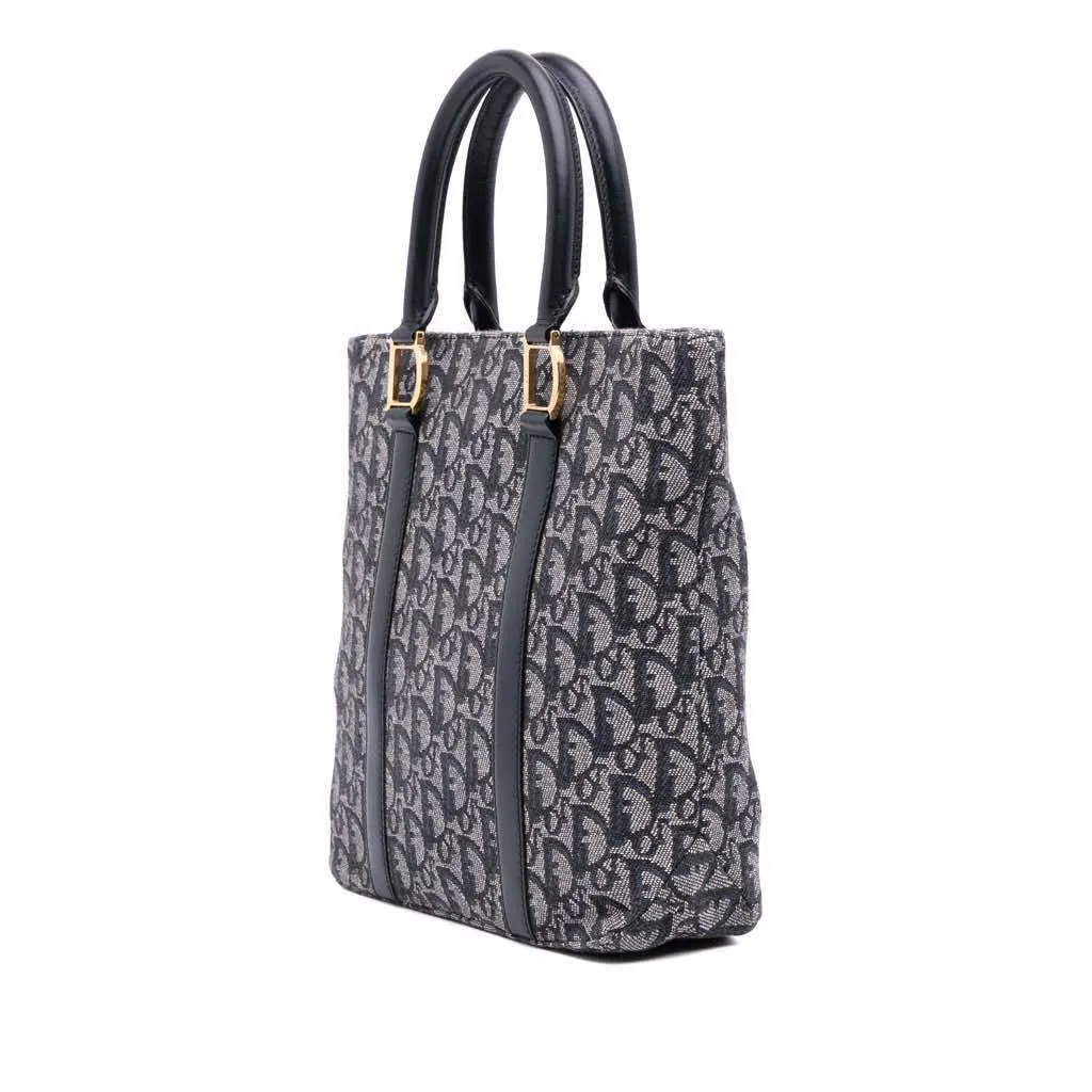 Dior Diorissimo Trotter Canvas Tote Blue Canvas Very good - Back View