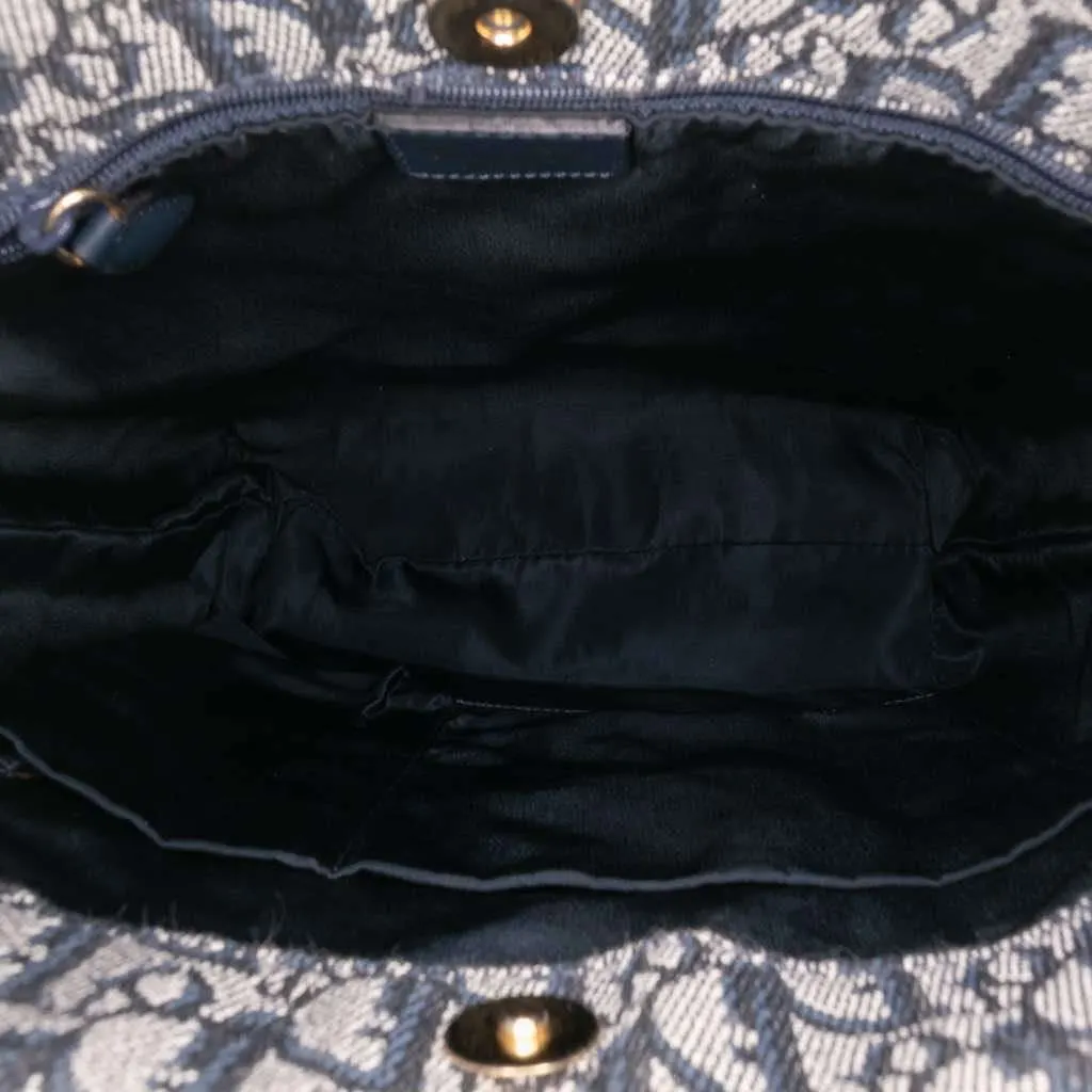 Dior Diorissimo Trotter Canvas Tote Blue Canvas Very good - Model View