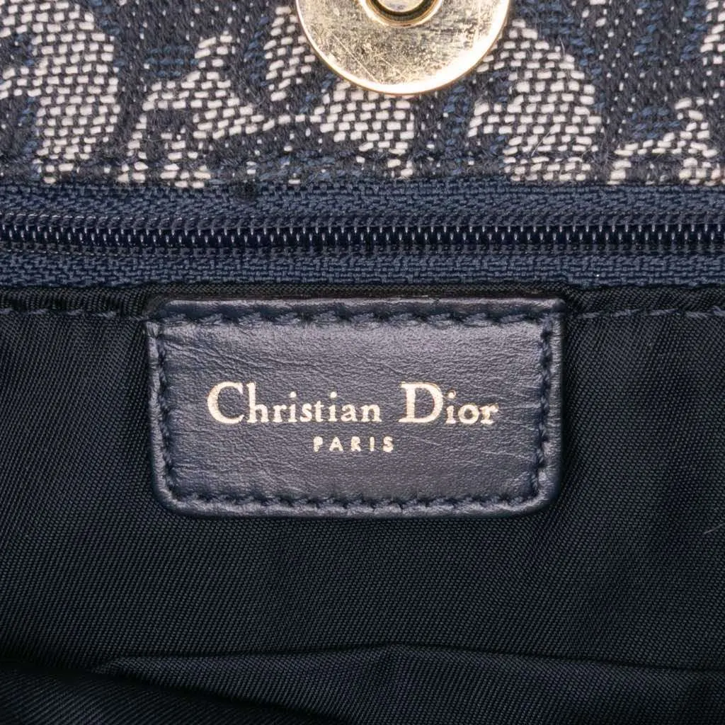 Dior Diorissimo Trotter Canvas Tote Blue Canvas Very good - Box View