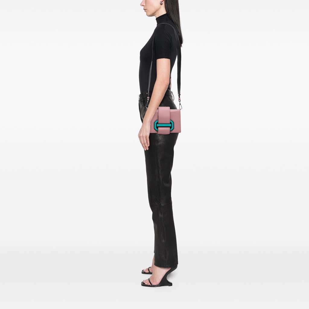 Prada City Calf Plex Ribbon Crossbody - Image 13