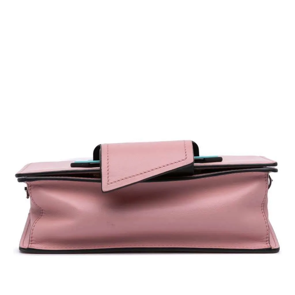Prada City Calf Plex Ribbon Crossbody Pink Leather Good - Inside View