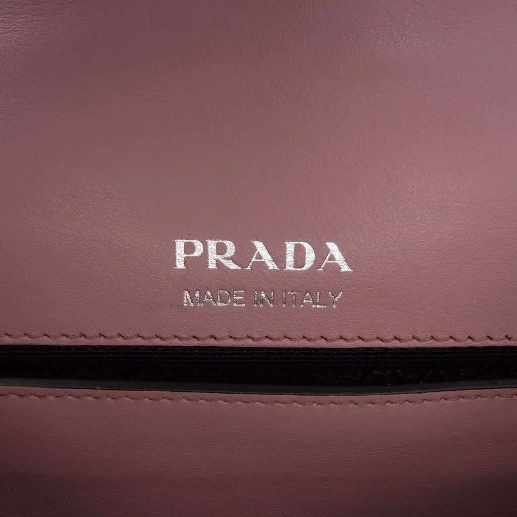 Prada City Calf Plex Ribbon Crossbody Pink Leather Good - Box View