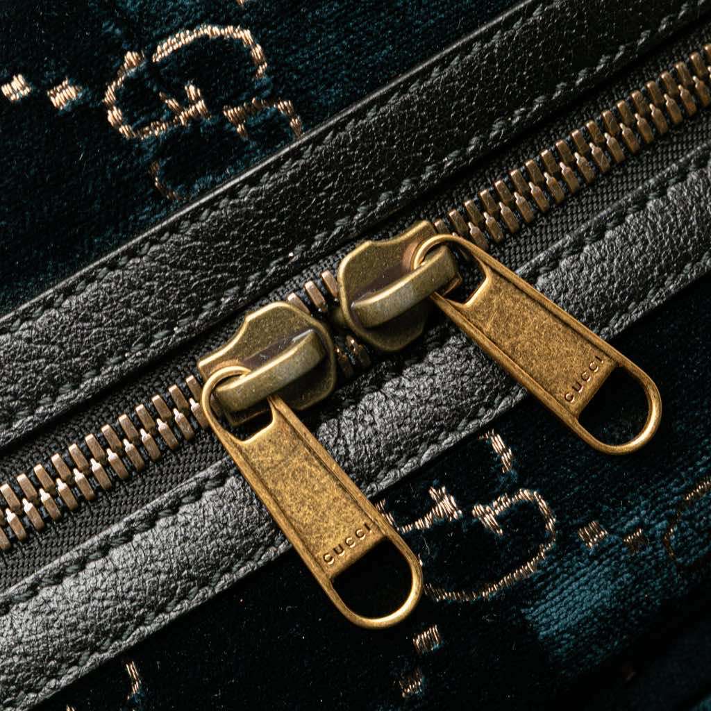 Gucci GG Velvet Double Buckle Backpack - Image 10