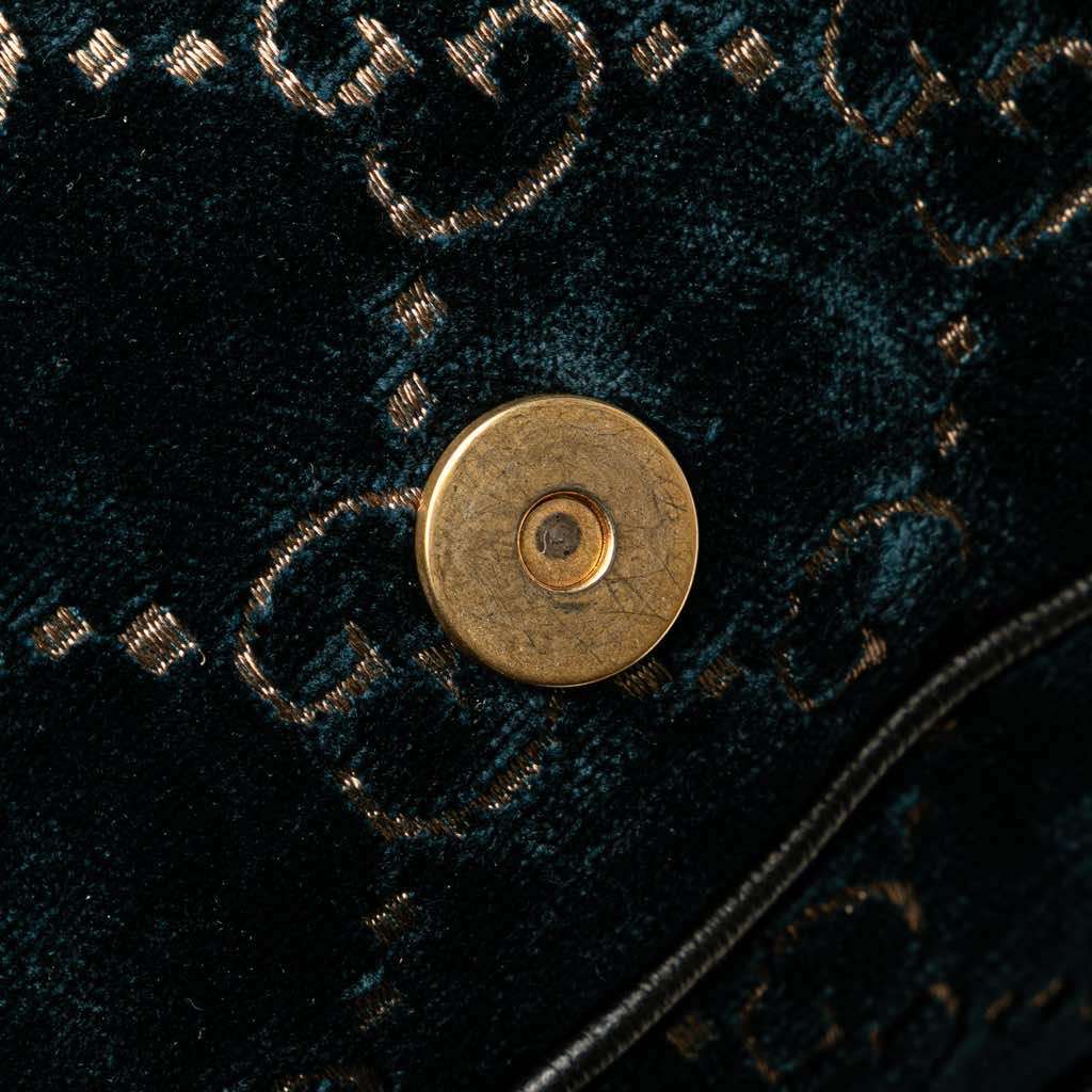 Gucci GG Velvet Double Buckle Backpack - Image 11