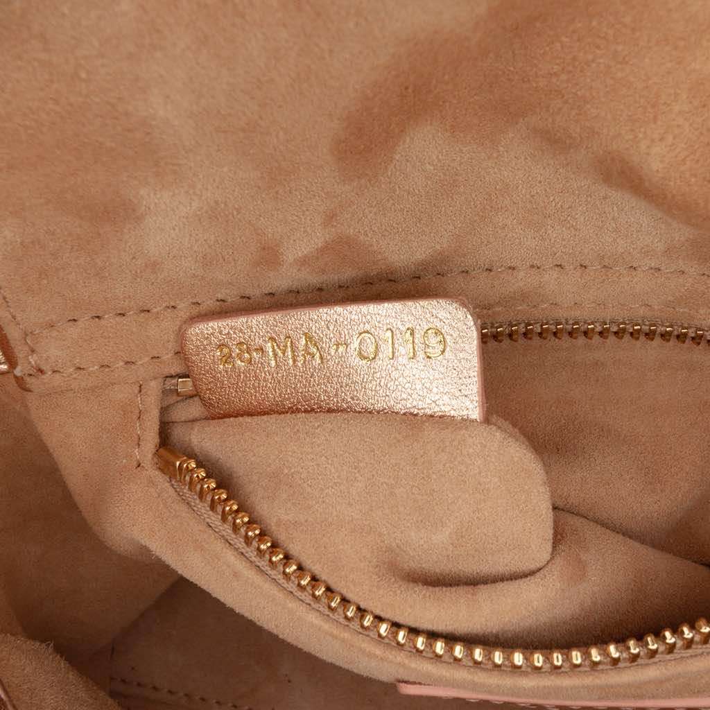 Dior Mini Metallic Lambskin Cannage Lady Dior - Detail 1