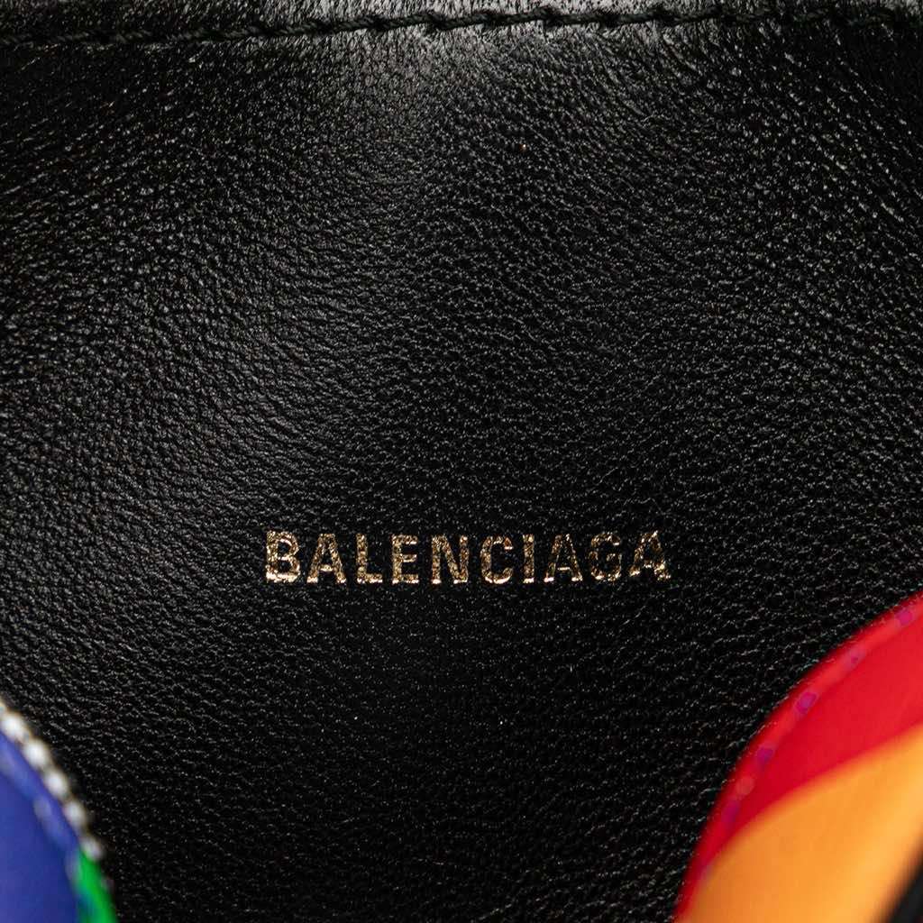 Balenciaga XS Leather Rainbow Logo Ville Camera Bag - Side view