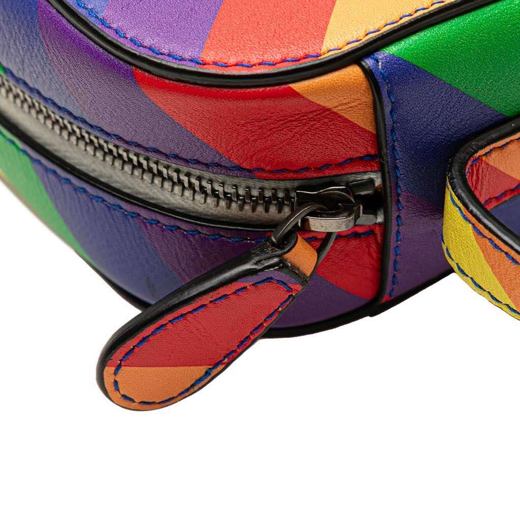 Balenciaga XS Leather Rainbow Logo Ville Camera Bag - Image 10