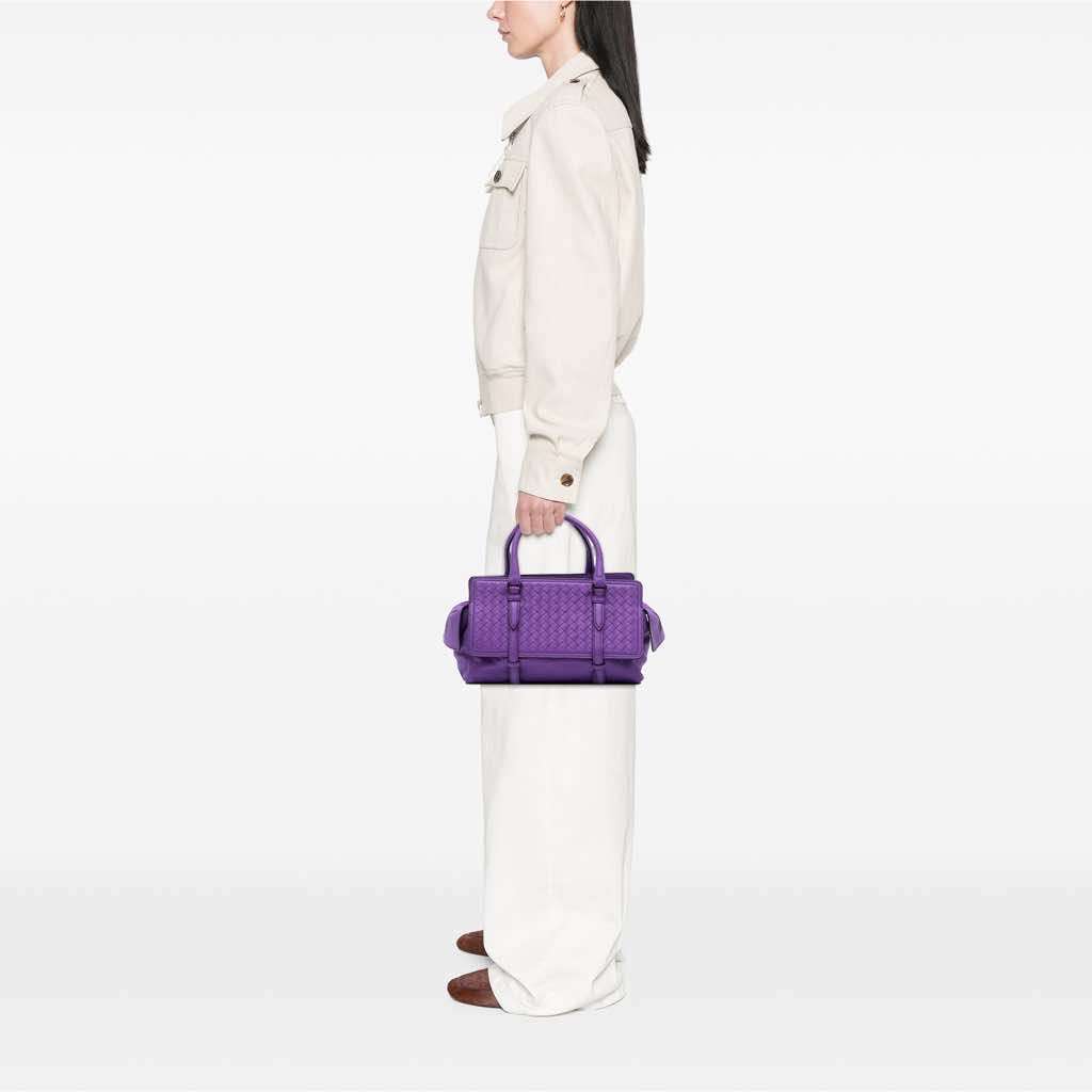 Bottega Veneta Small Nappa Intrecciato Monaco Satchel - Image 10