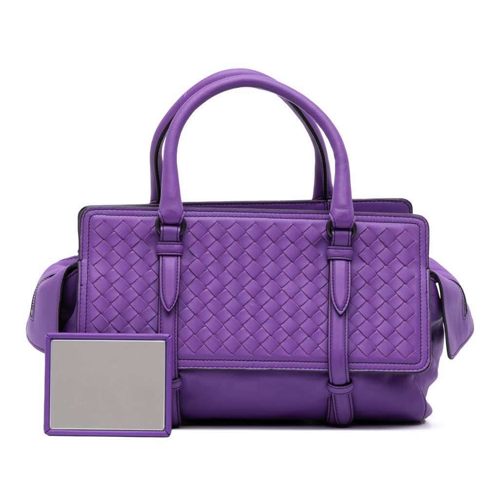 Bottega Veneta Small Nappa Intrecciato Monaco Satchel - Image 11
