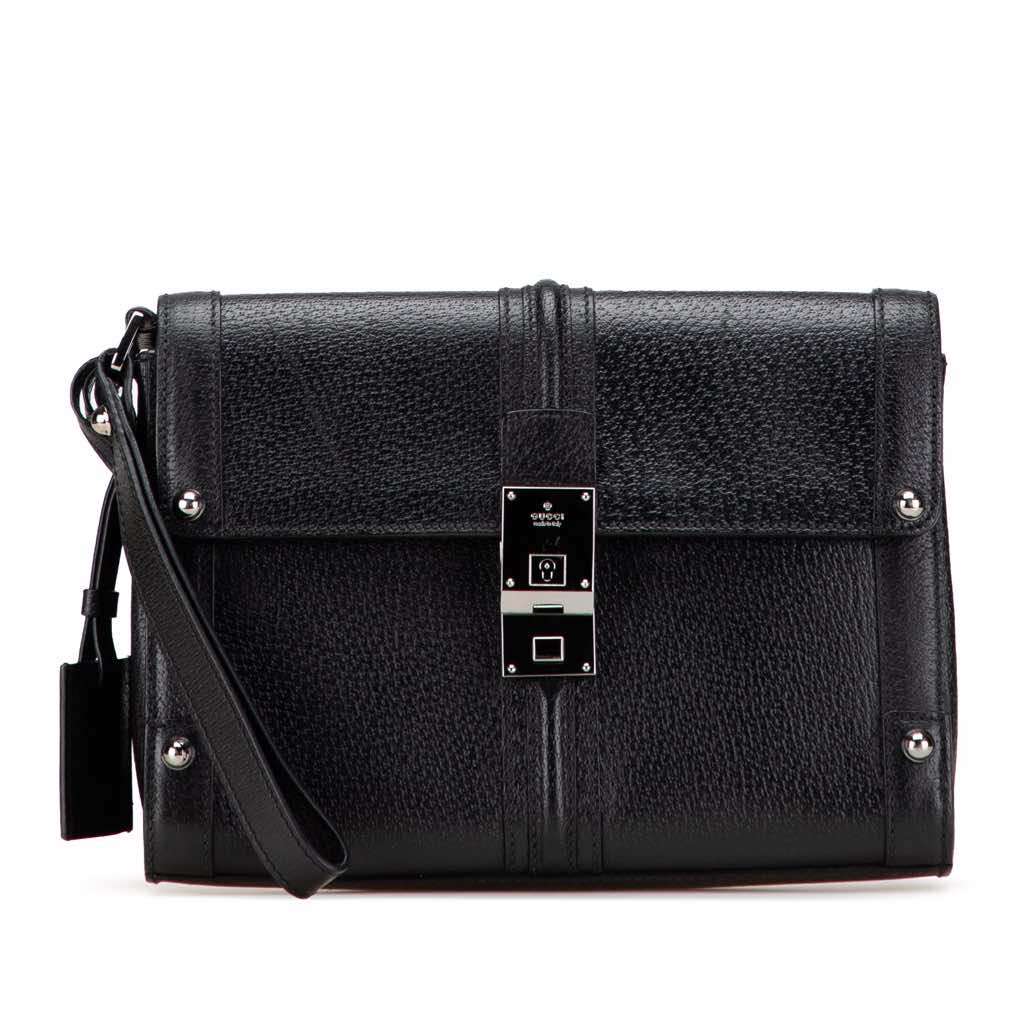 Gucci Studded Leather Clutch