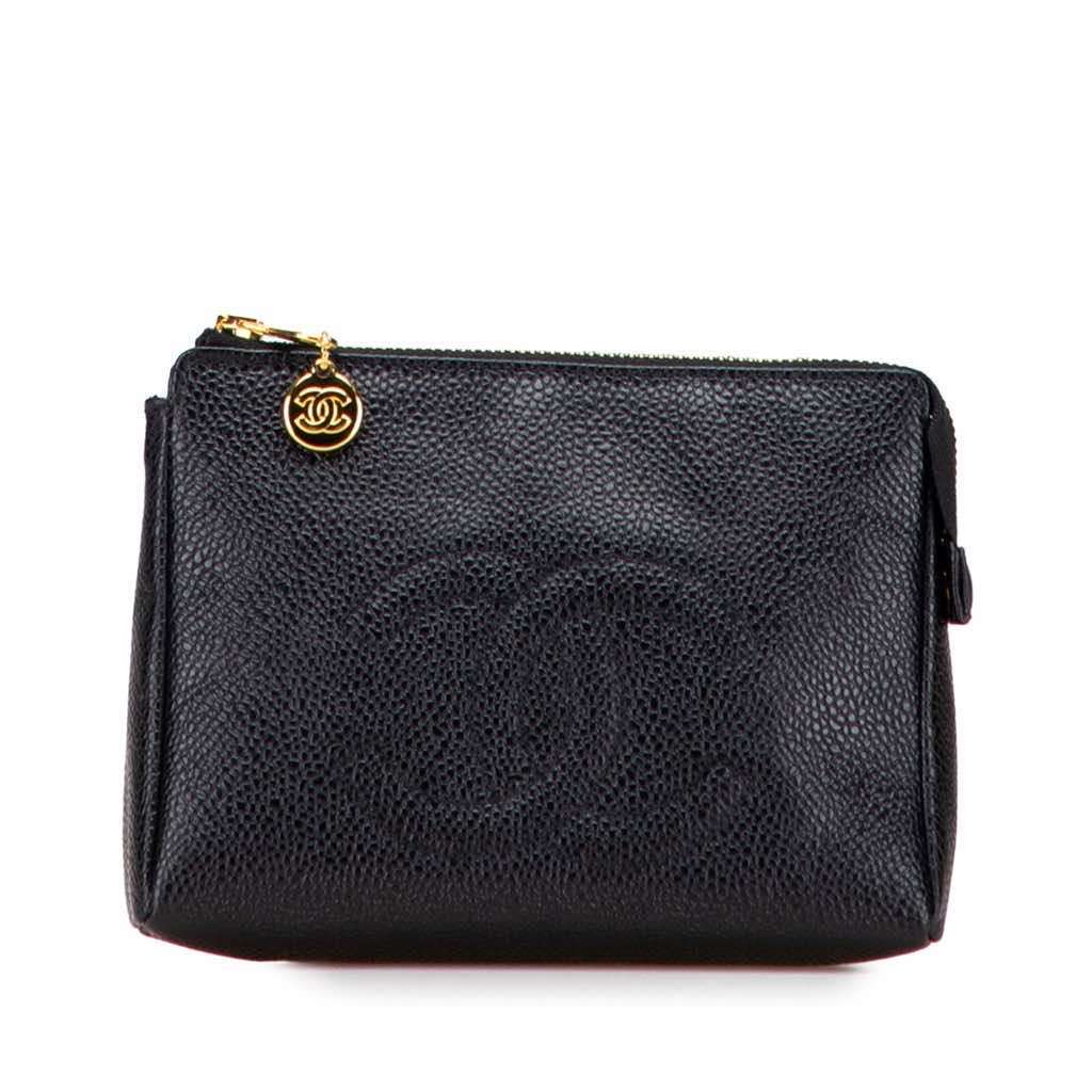 Chanel CC Caviar Cosmetic Pouch