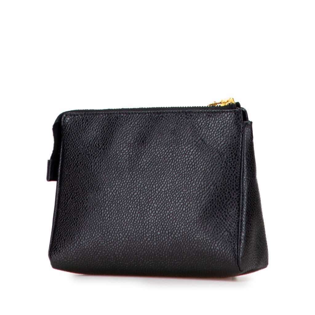 Chanel CC Caviar Cosmetic Pouch - Back view