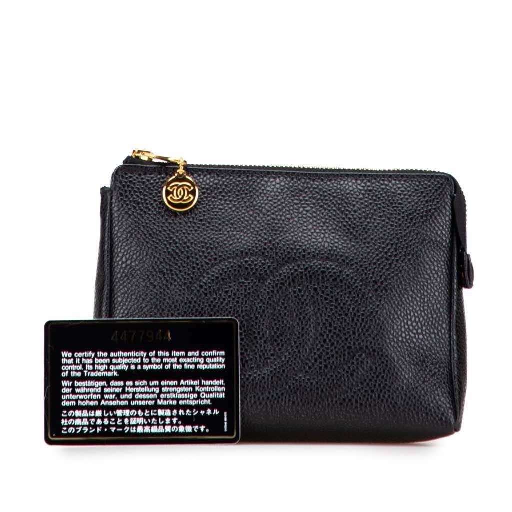 Chanel CC Caviar Cosmetic Pouch - Image 13