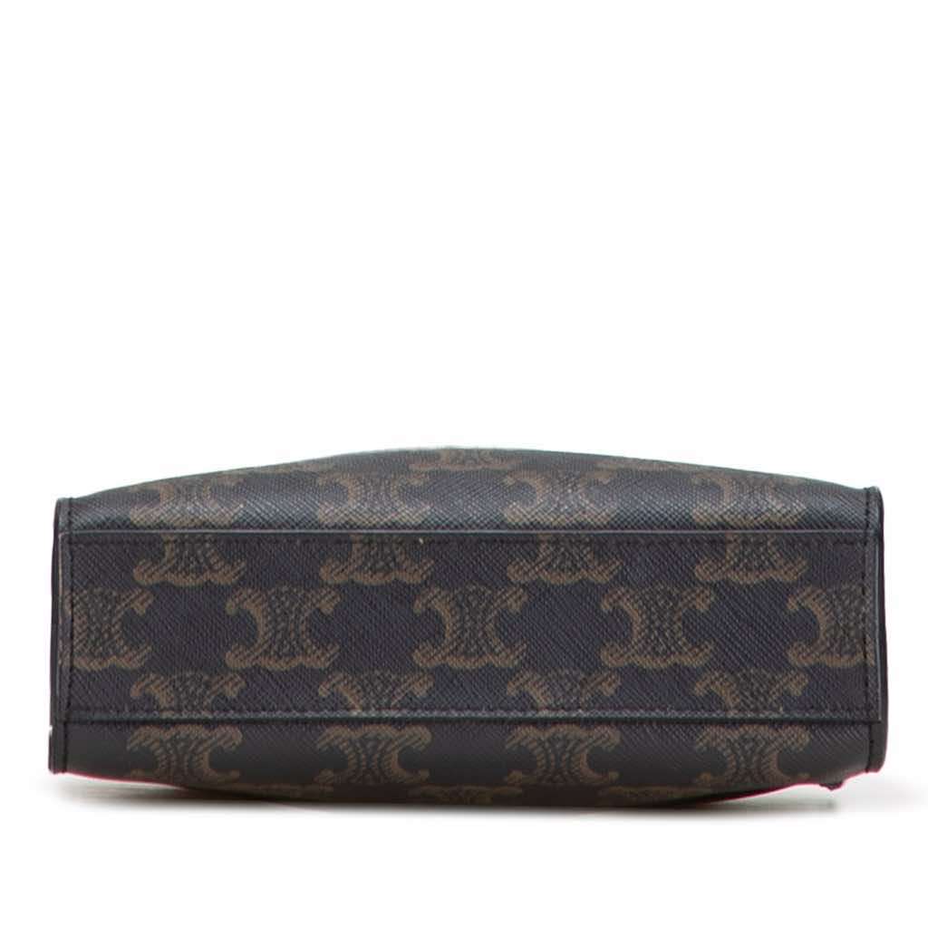 Celine Mini Triomphe Coated Canvas Vertical Cabas Satchel - 3