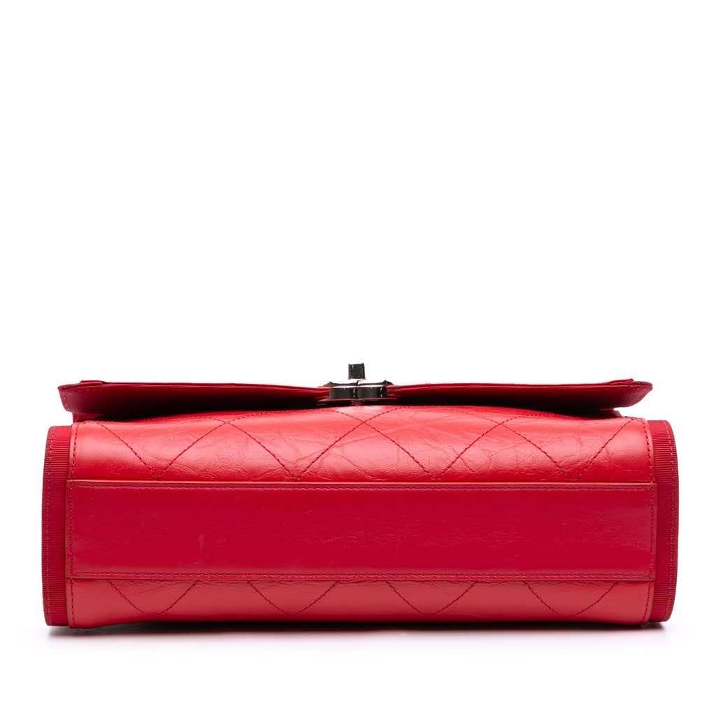 Chanel CC Quilted Crumpled Calfskin and Grosgrain Flap - Image 6