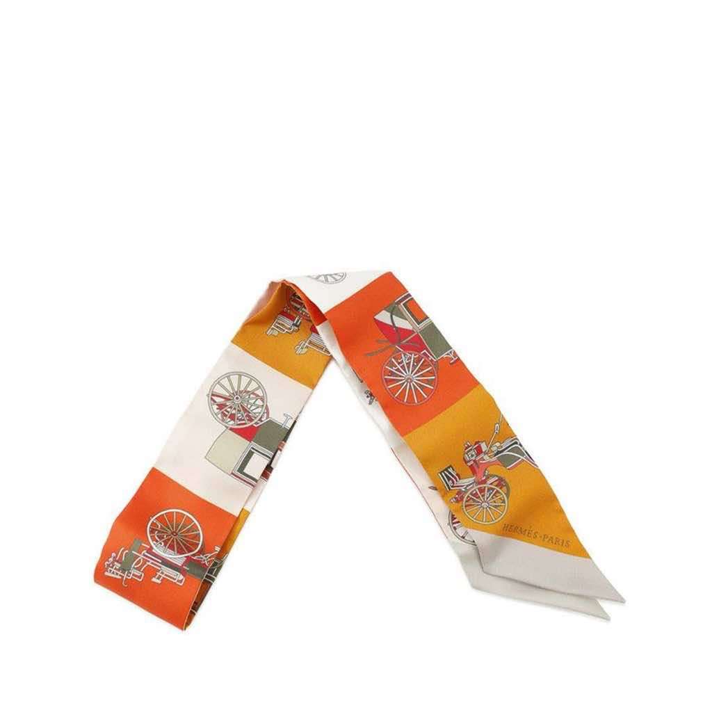 Hermès Voitures Exquises Twilly Silk Scarf
