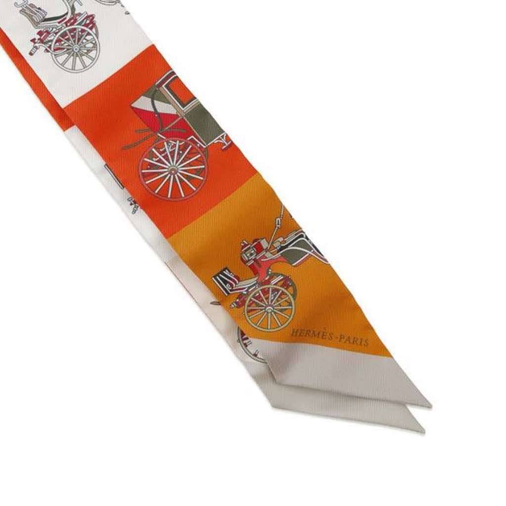 Hermès Voitures Exquises Twilly Silk Scarf - 4