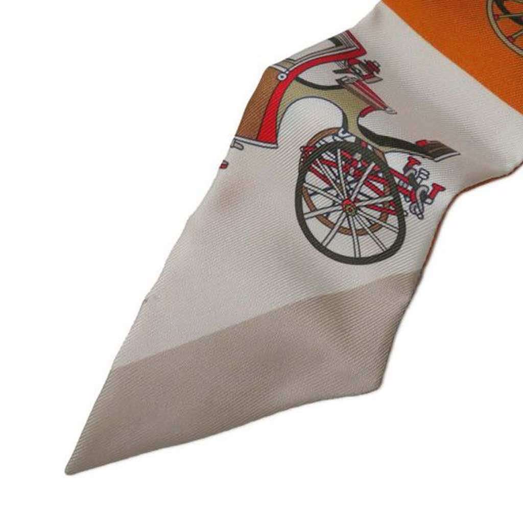 Hermès Voitures Exquises Twilly Silk Scarf - Side view