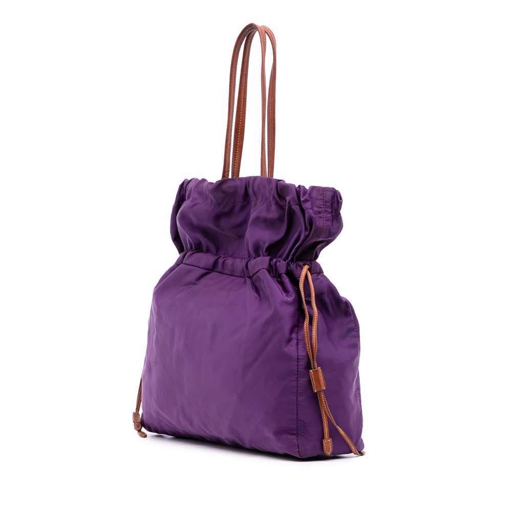 Prada Tessuto Logo Drawstring Tote - 2