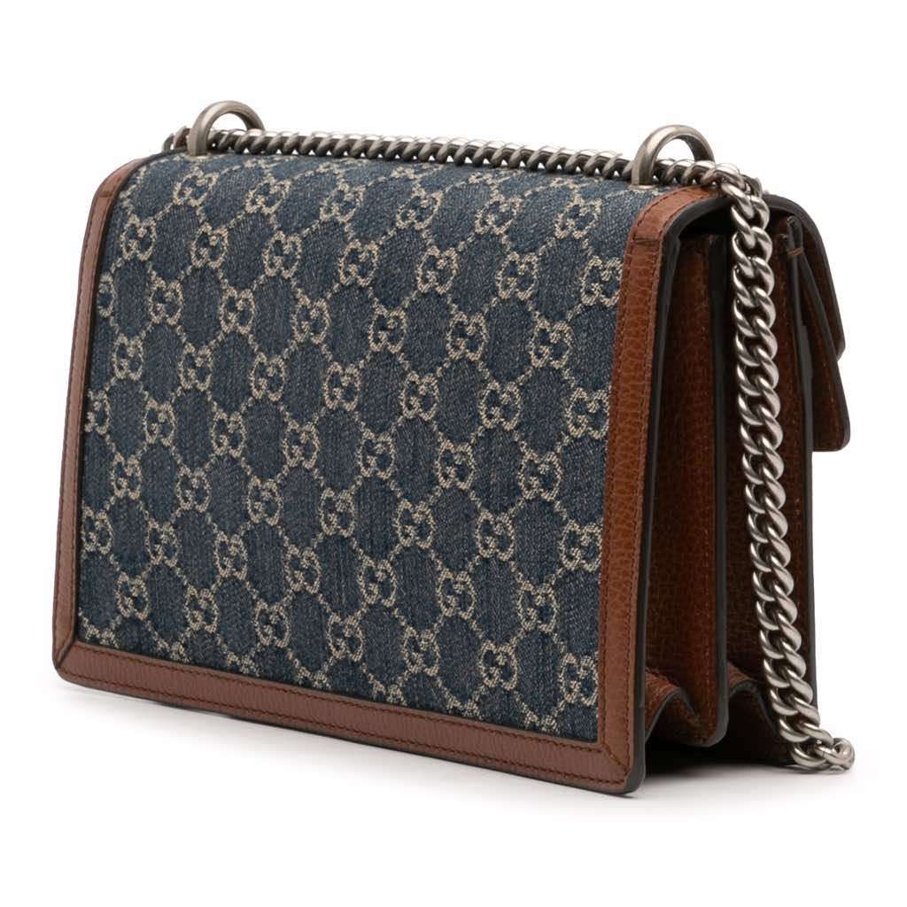 Gucci Small GG Denim Dionysus Shoulder Bag - Back view