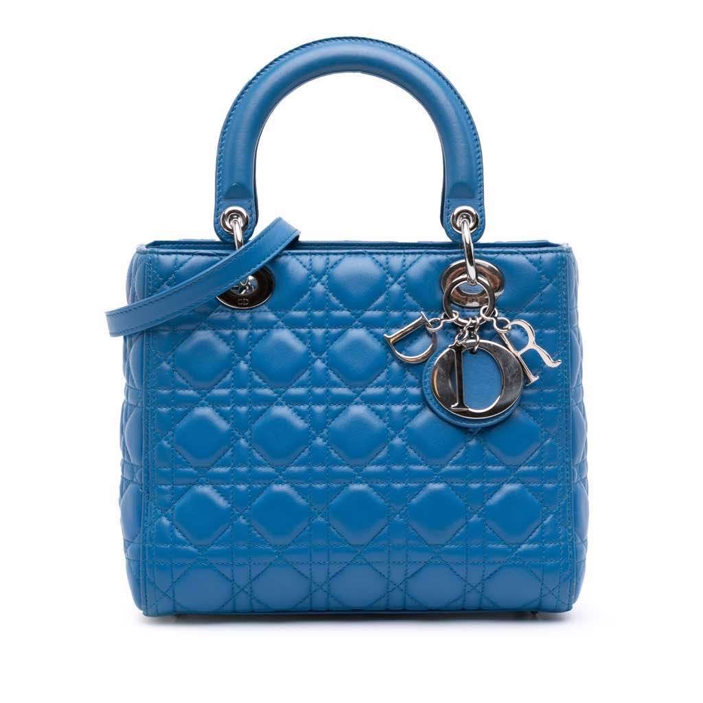Dior Medium Lambskin Cannage Lady Dior
