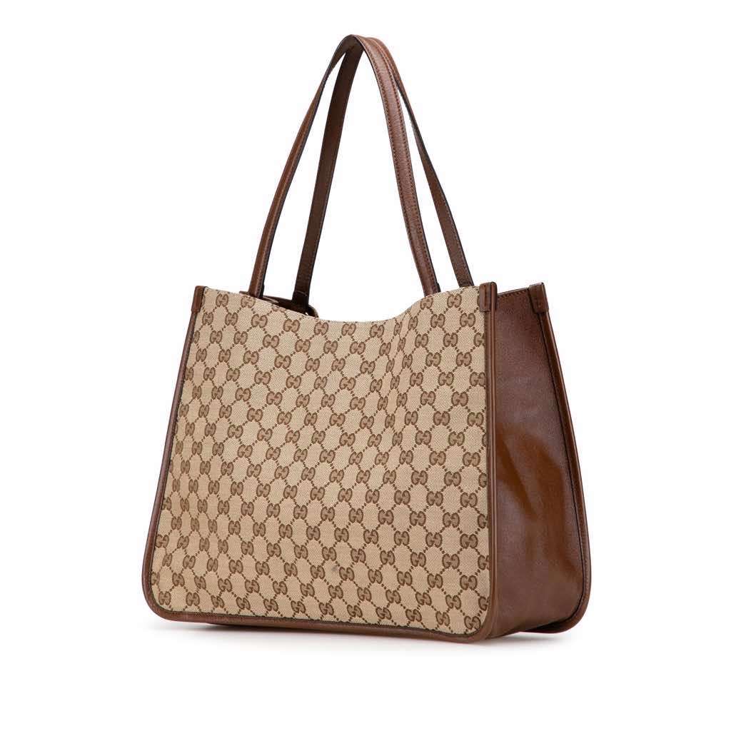 Gucci Medium GG Canvas Horsebit 1955 Tote - Back view