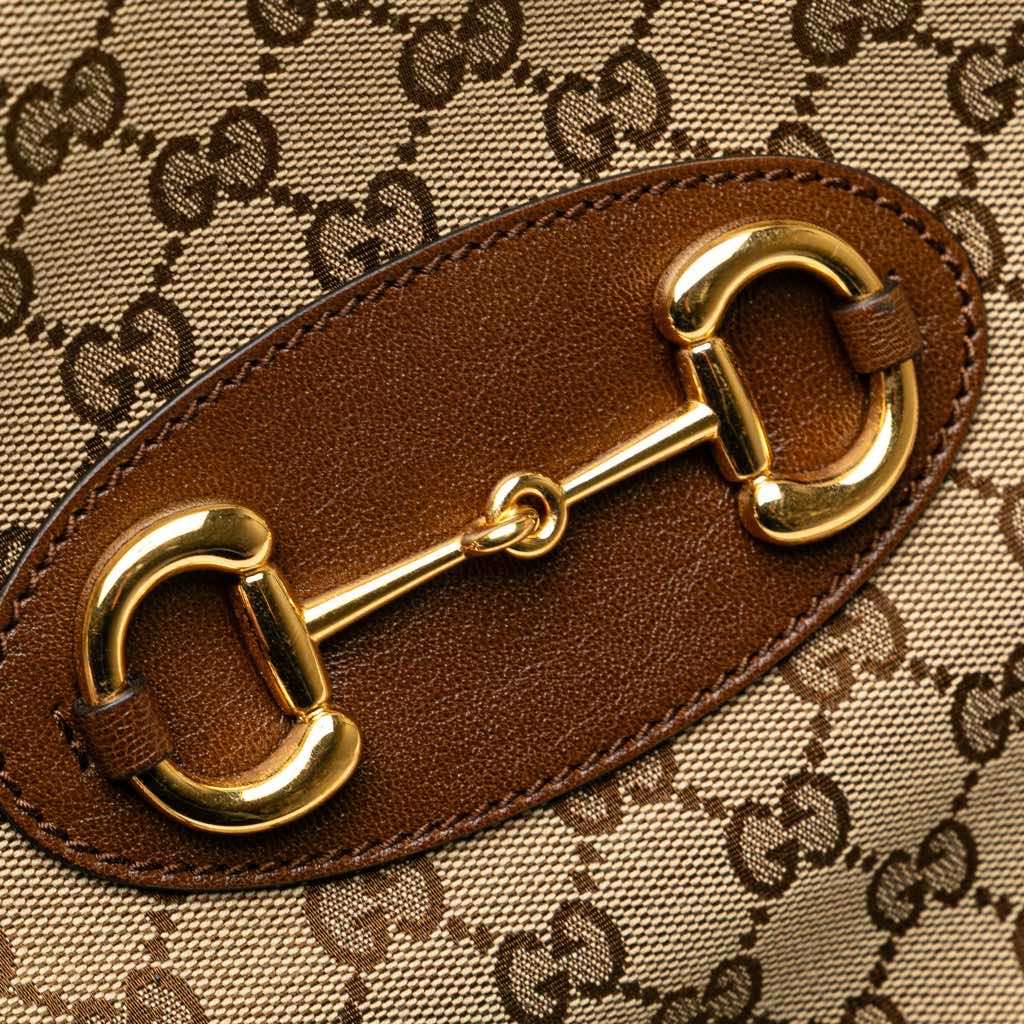 Gucci Medium GG Canvas Horsebit 1955 Tote - Image 10