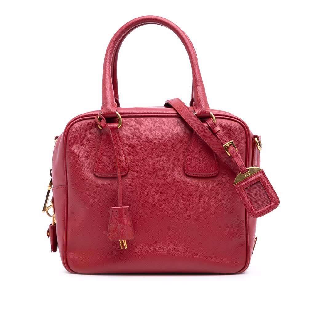 Prada Saffiano Lux Convertible Bowler Bag