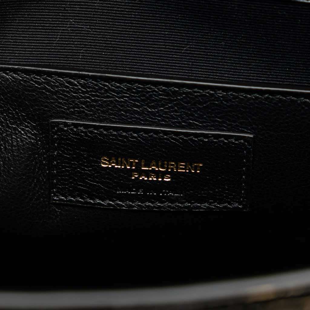 Saint Laurent Medium Shiny Croc Embossed Manhattan Shoulder Bag - 5