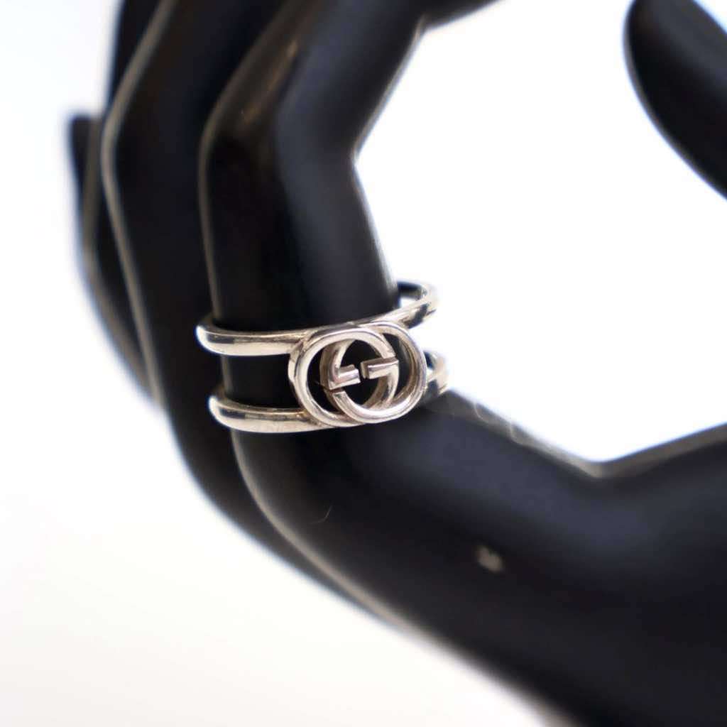 Gucci Sterling Silver Interlocking G Ring - Side view