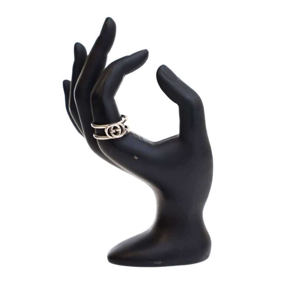 Gucci Sterling Silver Interlocking G Ring - Detail 1