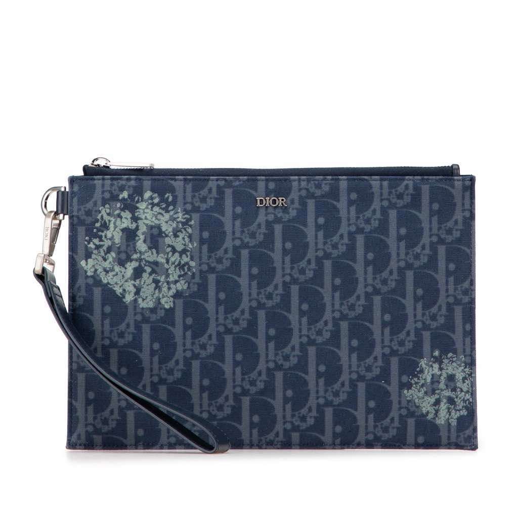 Dior Oblique Denim Tears A5 Flat Pouch