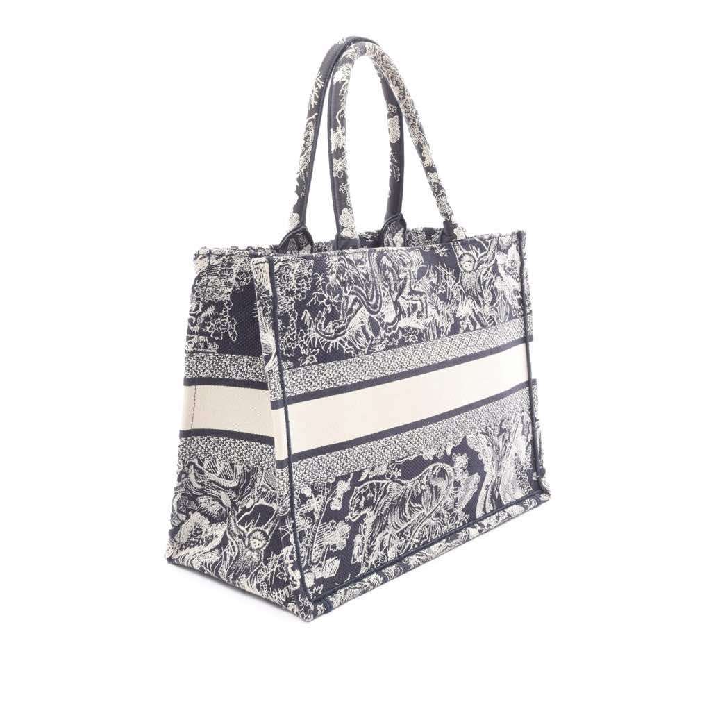 Dior Medium Canvas Embroidered Reverse Dioriviera Toile De Jouy Book Tote - 2