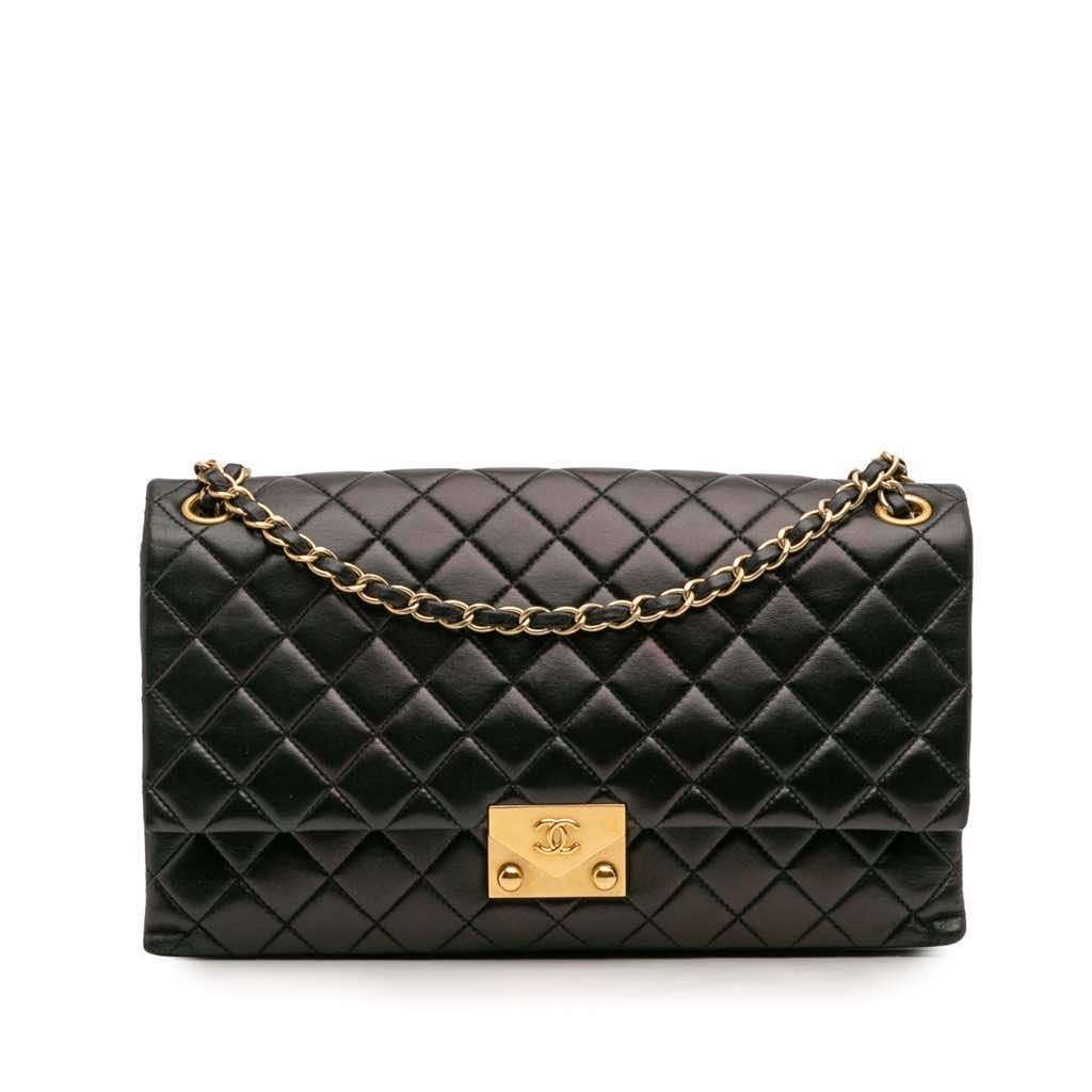 Chanel Quilted Lambskin Pagoda Accordion Flap