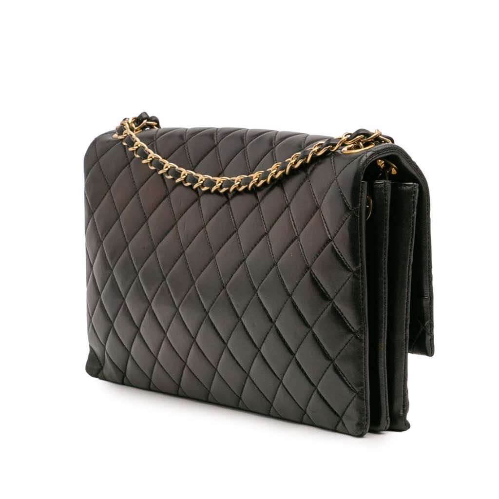 Chanel Quilted Lambskin Pagoda Accordion Flap - Back view