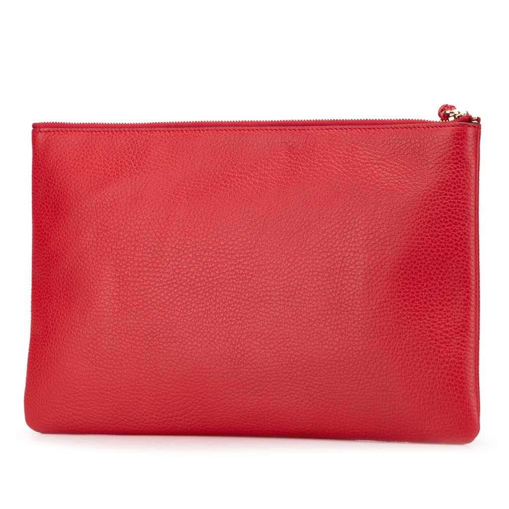 Gucci Calfskin Bamboo Tassel Clutch - Back view