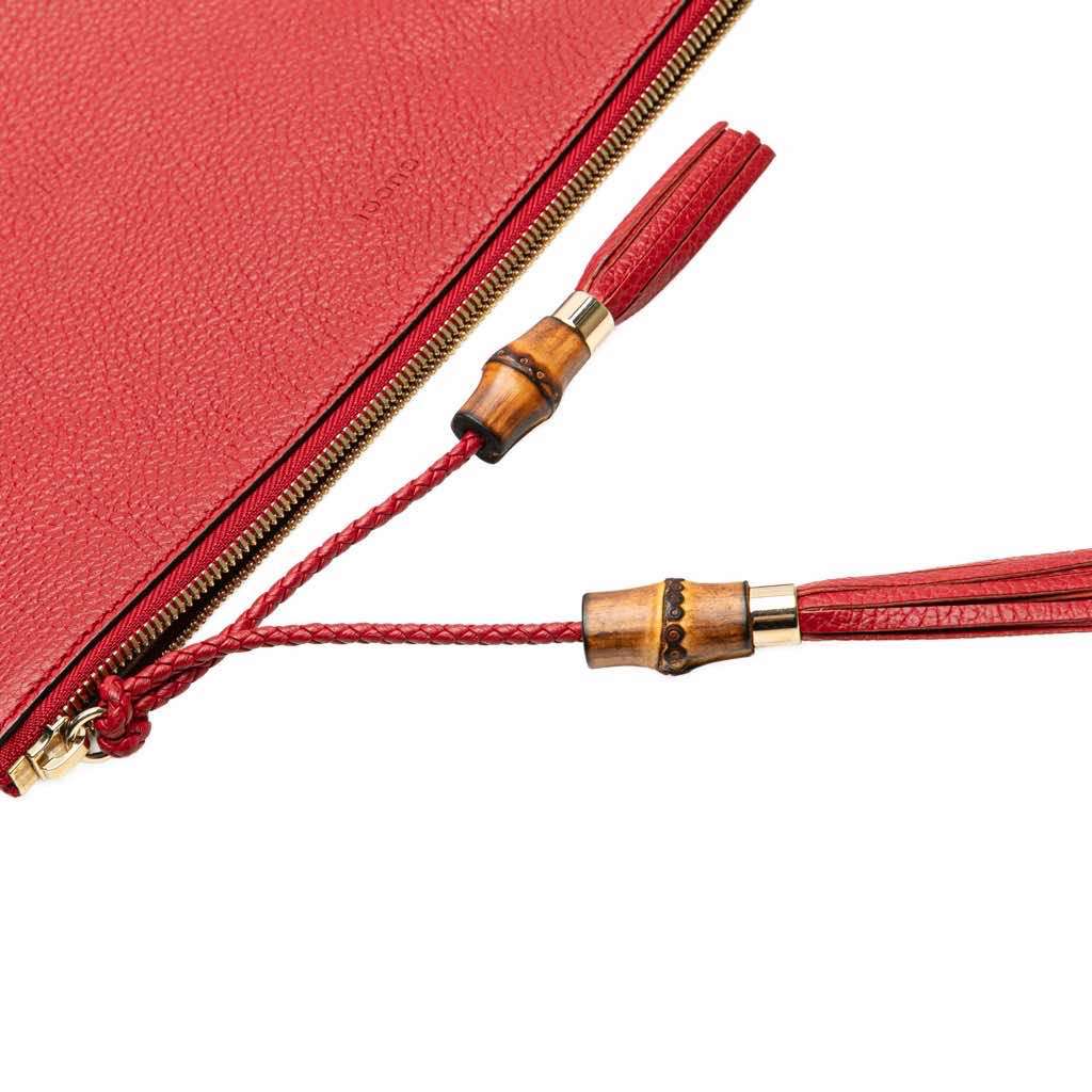 Gucci Calfskin Bamboo Tassel Clutch - Detail 2