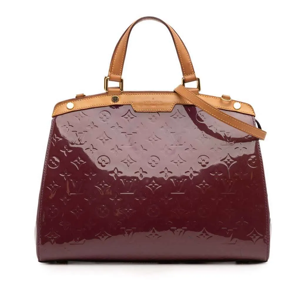 Louis Vuitton Monogram Vernis Brea GM Red Leather Good - Front View