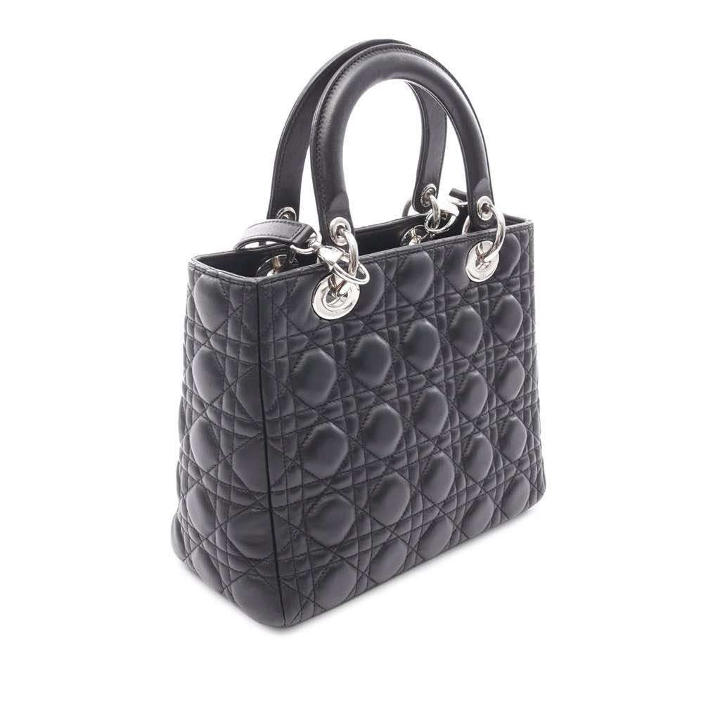 Dior Medium Lambskin Cannage Lady Dior - 2