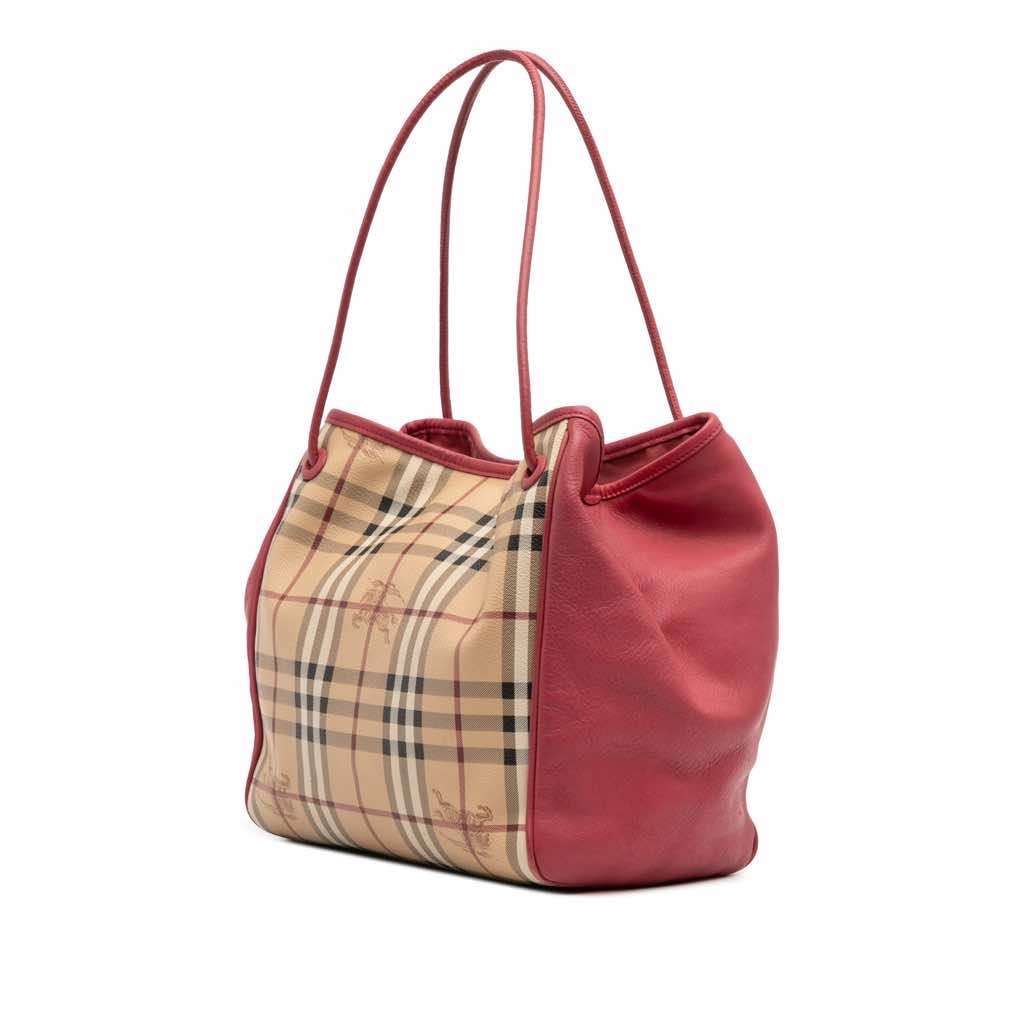 Burberry Small Haymarket Check Coated Canvas Canterbury Tote - Back view